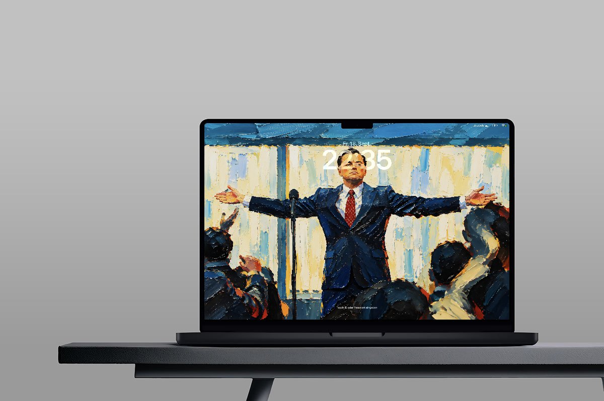 The Speech on a MacBook