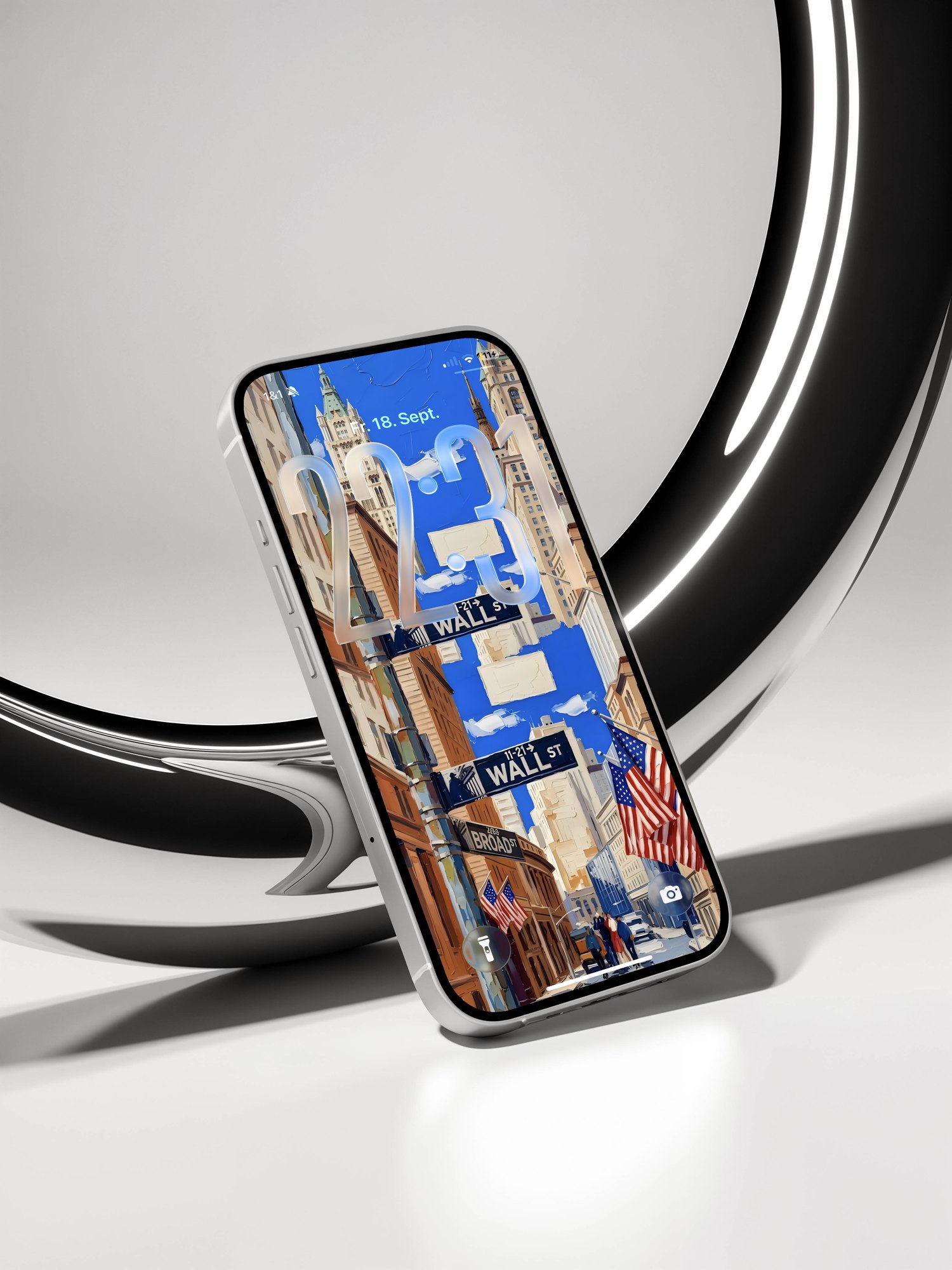 Wall & Broad on an iPhone