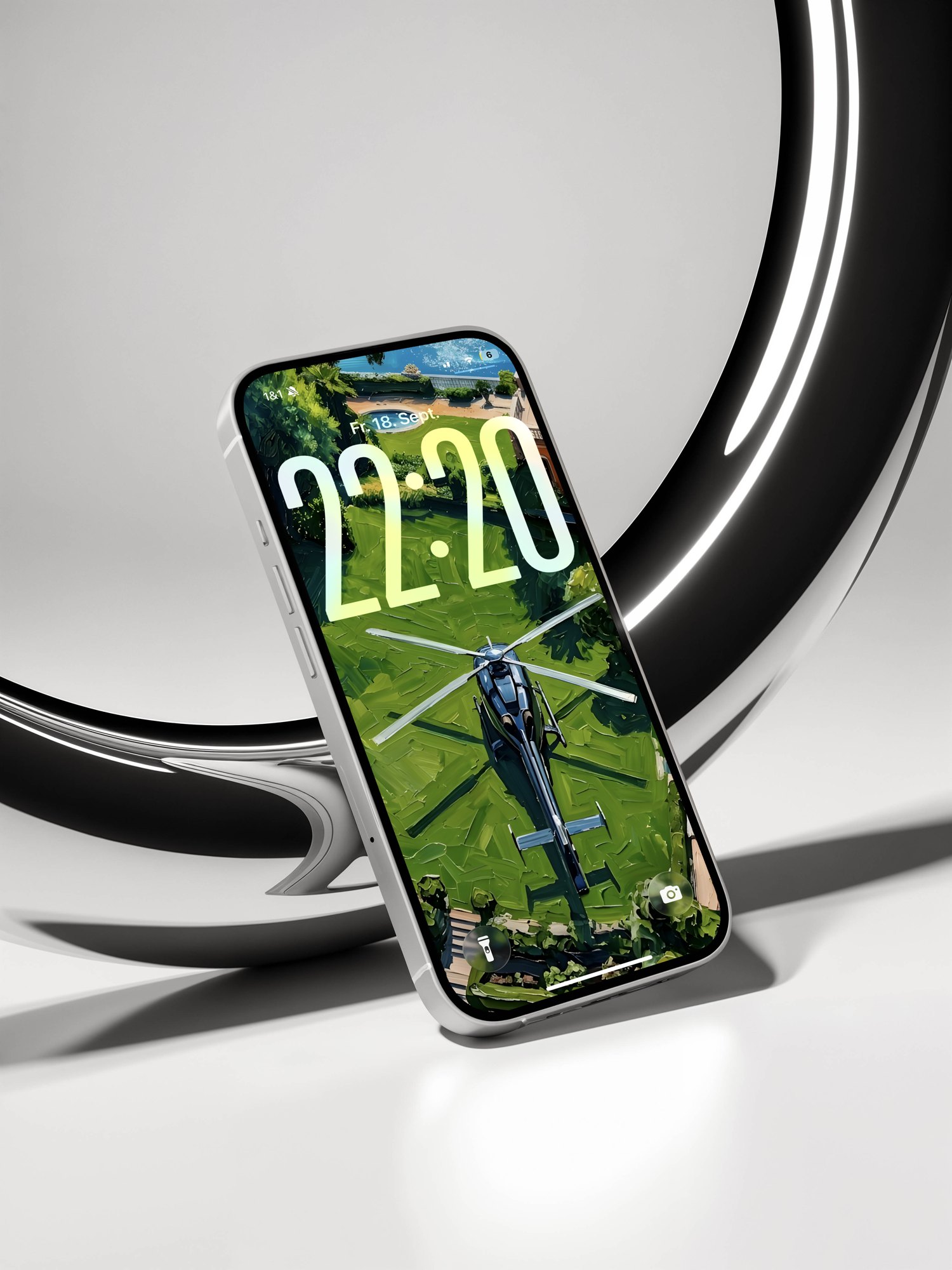 Lawn Landing on an iPhone